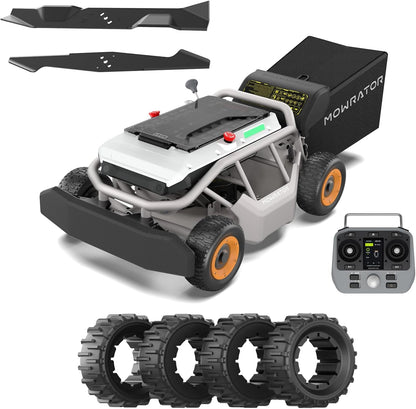 Mowrator S1 4WD Remote Control Lawn Mower with Wide Wheels, 1.12 Acres