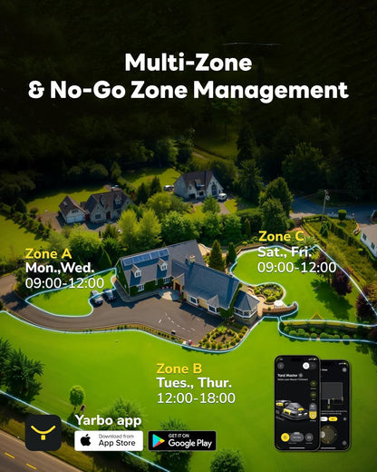 YARBO Robot Lawn Mower, Wire-Free AI Vision & RTK Navigation, Up to 6 Acres