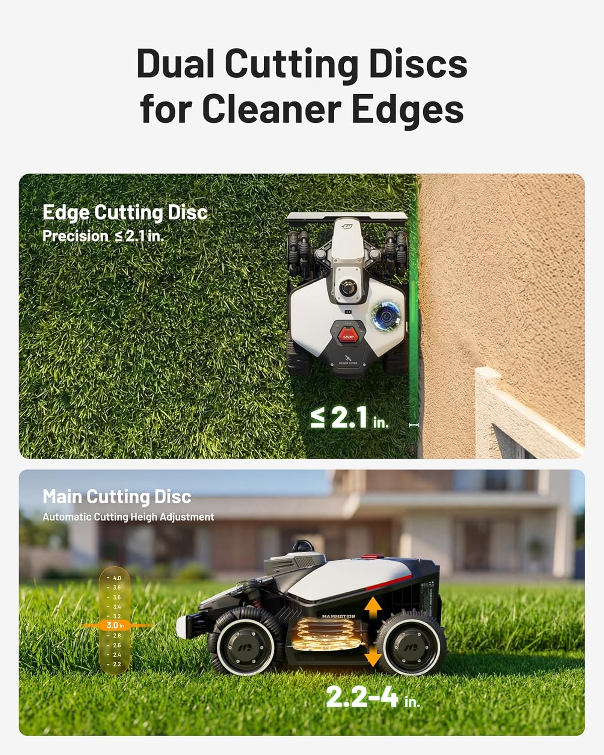 Mammotion LUBA mini 2 AWD 1500H Robot Lawn Mower, LiDAR & AI Vision, 0.37 Acre
