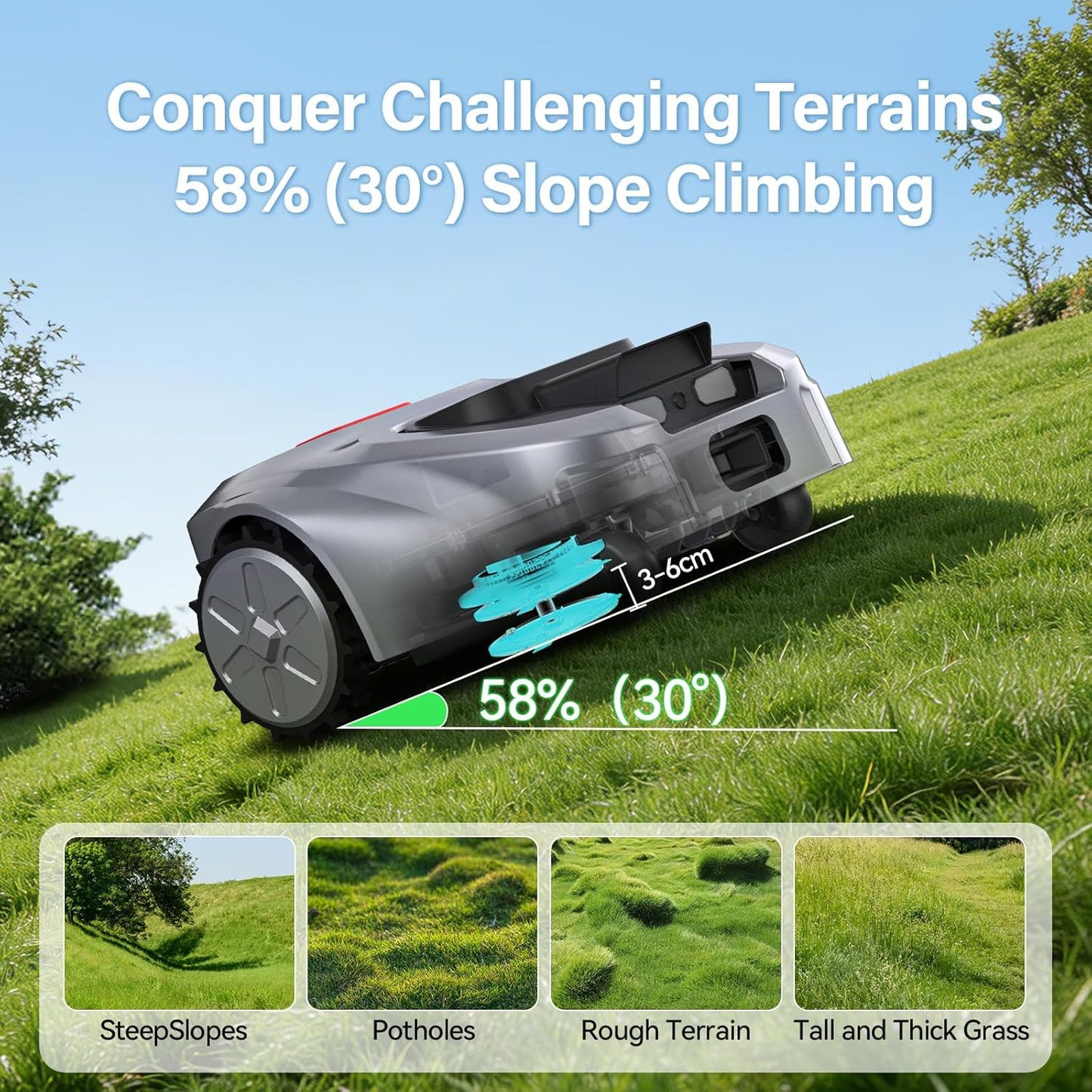 RGX obot Lawn Mower with RTK & AI Vision, Smart App Control, 0.62 Acre