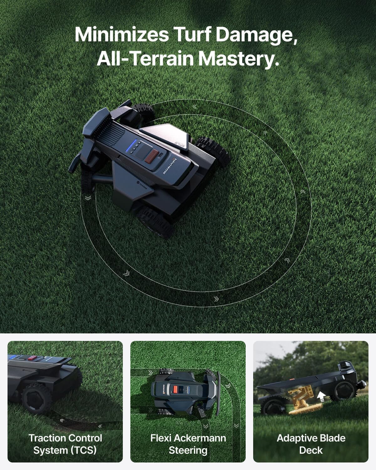 Segway Navimow X430 Robot Lawn Mower with Garage X, 4WD, 1 Acre