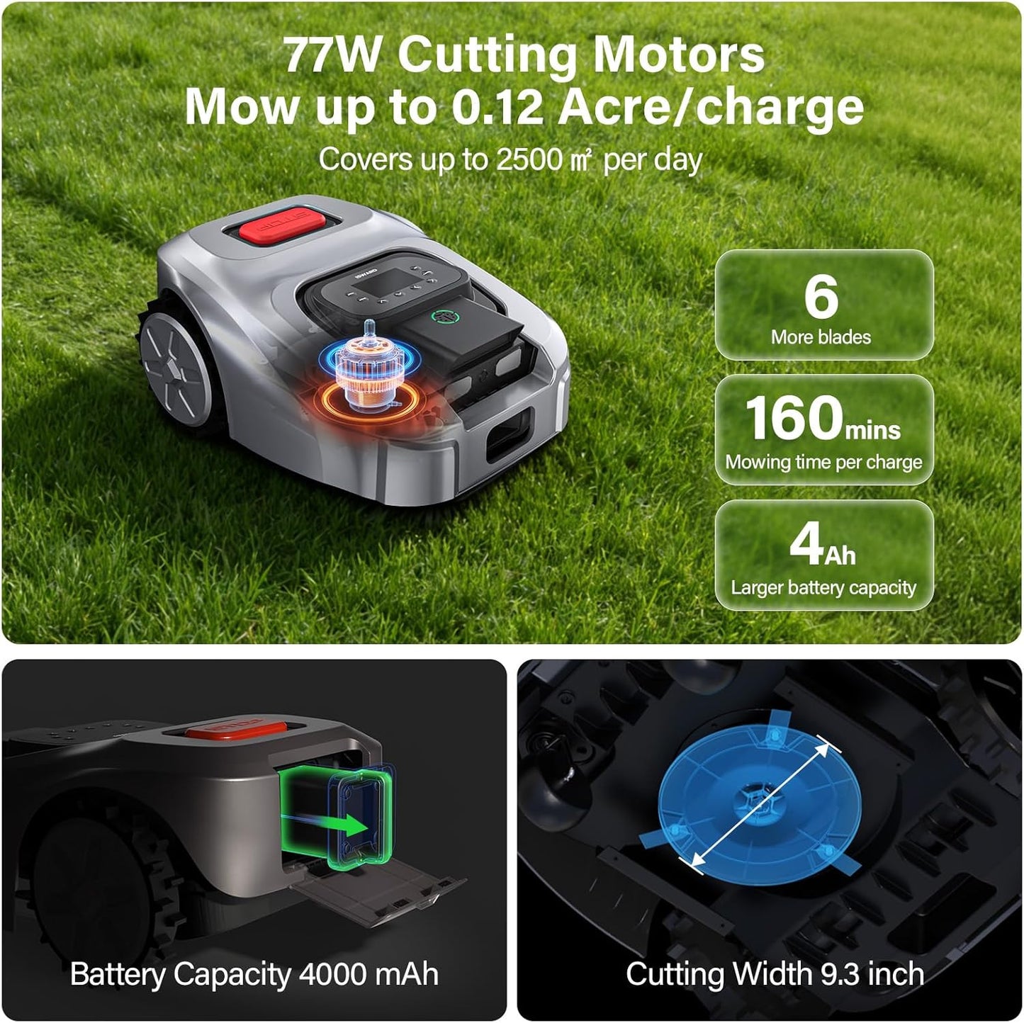 RGX obot Lawn Mower with RTK & AI Vision, Smart App Control, 0.62 Acre