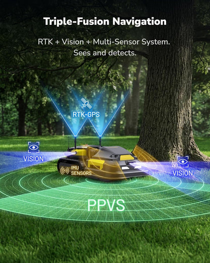 YARBO 4-in-1 Modular Robot Lawn Mower, Snow & Leaf Blower with RTK