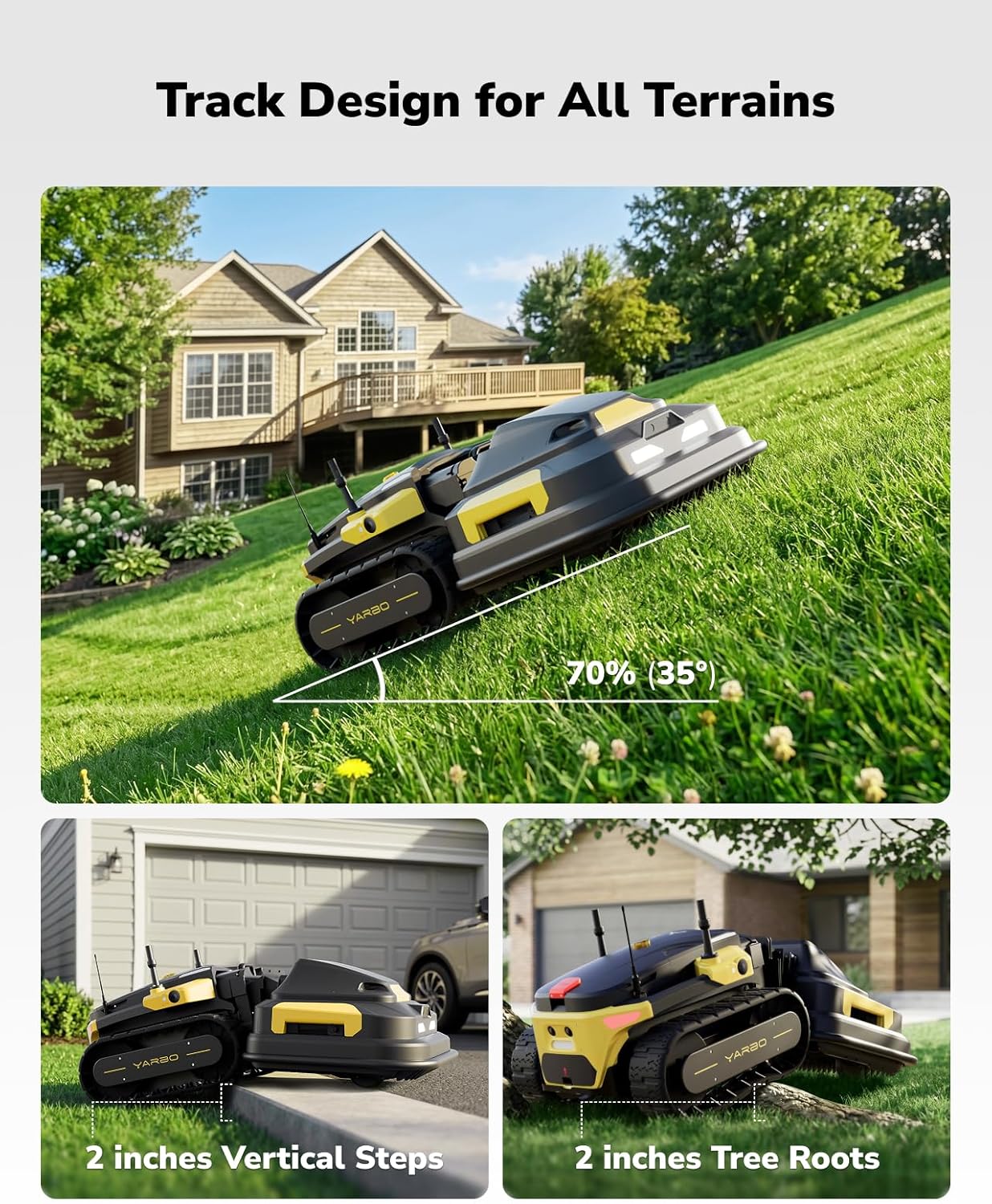 YARBO Robot Lawn Mower, Wire-Free AI Vision & RTK Navigation, Up to 6 Acres